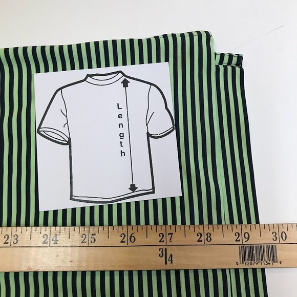 FootJoy Mens Large Golf Polo Shirt Green Navy Striped Foxtail Golf Club Logo - Picture 10 of 10